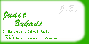 judit bakodi business card